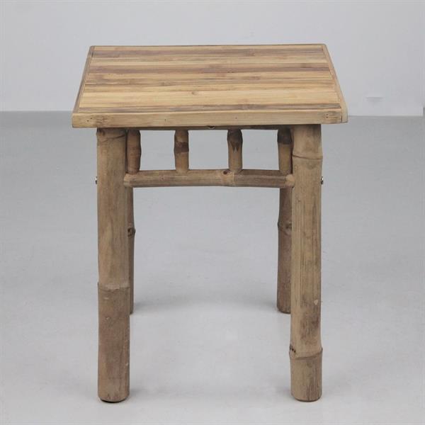 Tavolino da esterno in legno di bamboo 40x40x47 cm