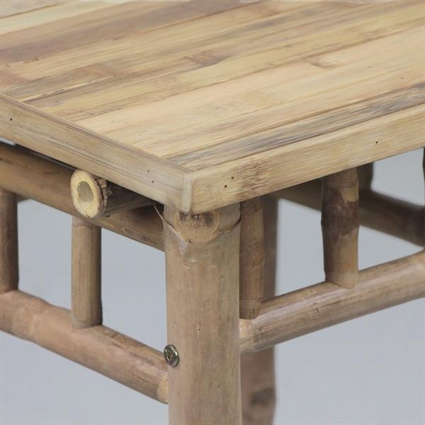 Tavolino da esterno in legno di bamboo 40x40x47 cm