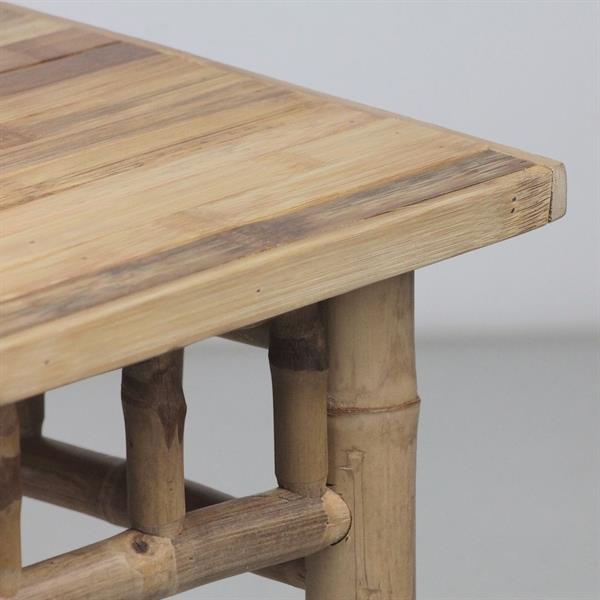 Tavolino da esterno in legno di bamboo 40x40x47 cm