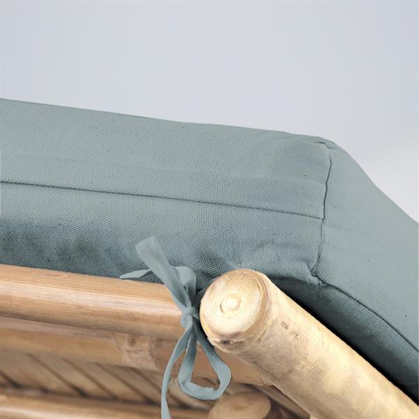 Lettino da giardino in bamboo con cuscini inclusi blu - Akira