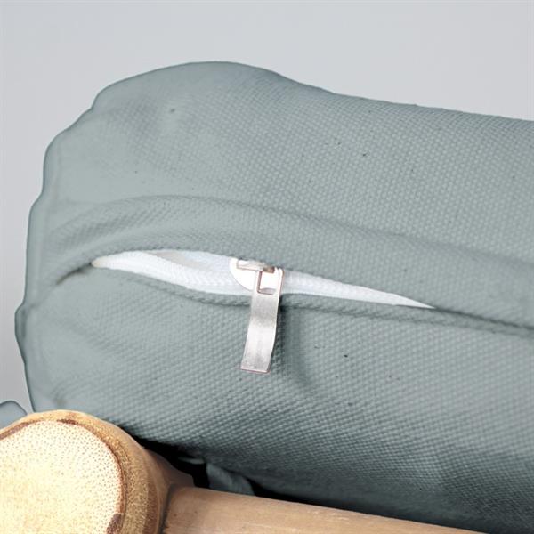 Lettino da giardino in bamboo con cuscini inclusi blu - Akira