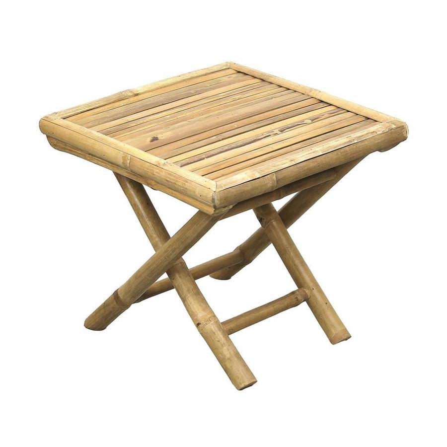 Tavolino pieghevole in legno di bamboo 39x39x32 cm