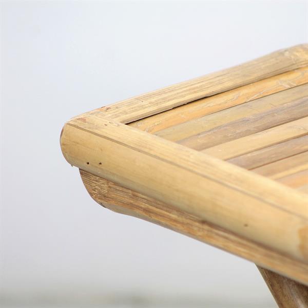 Tavolino pieghevole in legno di bamboo 39x39x32 cm