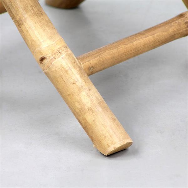 Tavolino pieghevole in legno di bamboo 39x39x32 cm