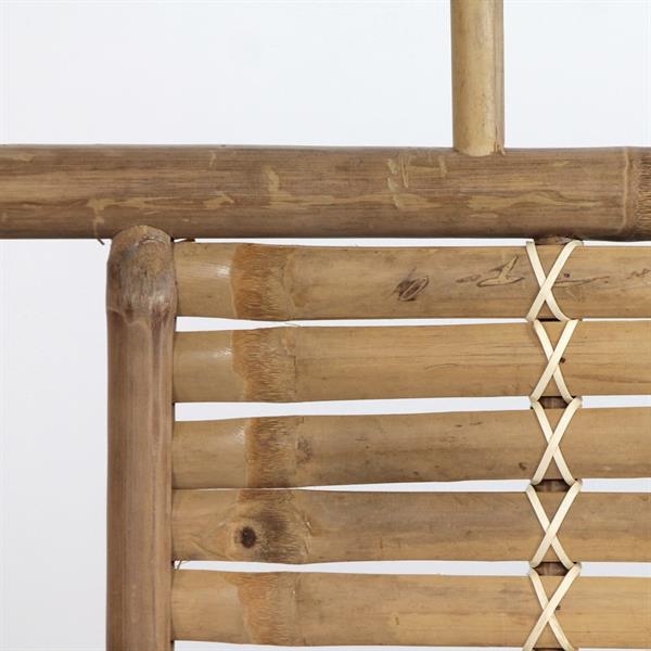 Dondolo in bamboo 135x99x202 cm con cuscino bianco
