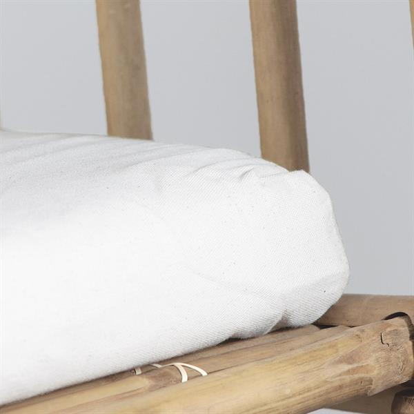 Dondolo in bamboo 135x99x202 cm con cuscino bianco
