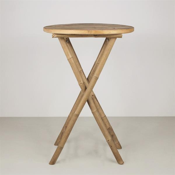 Set bar in bamboo con tavolo pieghievole e due sgabelli
