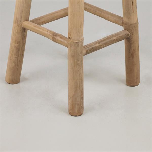 Set bar in bamboo con tavolo pieghievole e due sgabelli