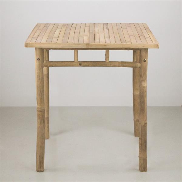 Set da giardino in legno di bambù con sedie pieghevoli e cuscini inclusi