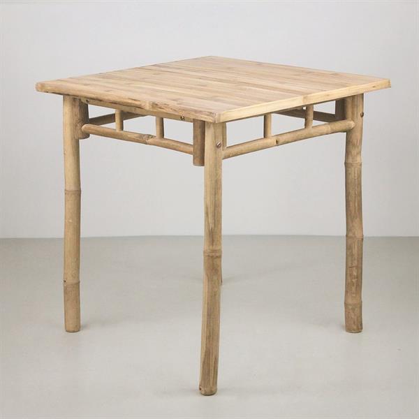 Set da giardino in legno di bambù con sedie pieghevoli e cuscini inclusi