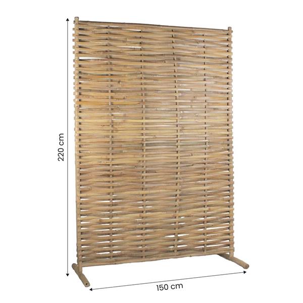 Paravento da giardino in legno di bambù 150x220 cm