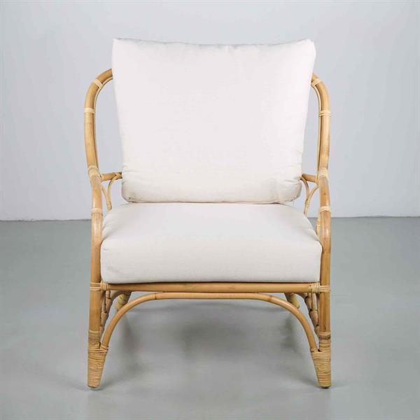 Set da giardino in rattan naturale con divano e 2 poltrone - Giuko