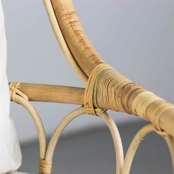 Set da giardino in rattan naturale con divano e 2 poltrone - Giuko