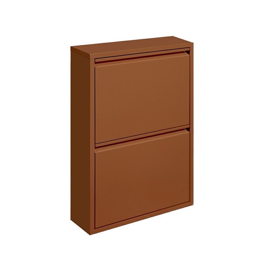 Scarpiera metallo 2 ante 50,5x15,2x74,2 cm mattone - Emy