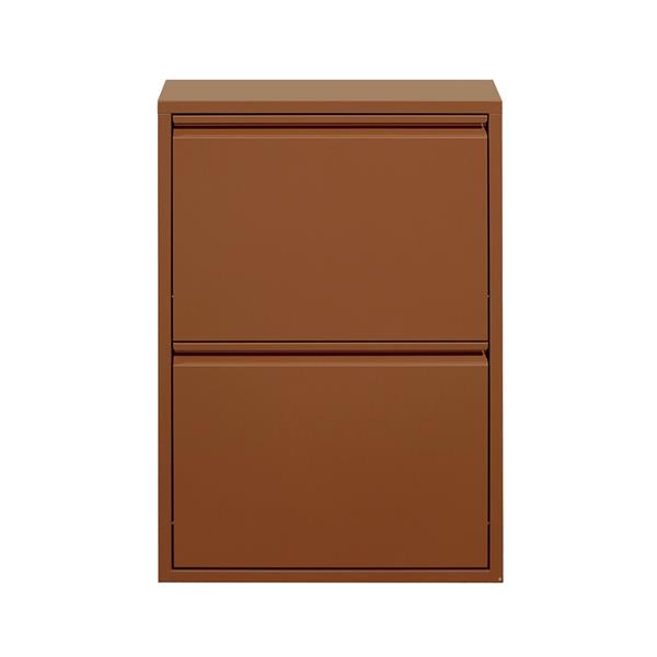 Scarpiera metallo 2 ante 50,5x15,2x74,2 cm mattone - Emy