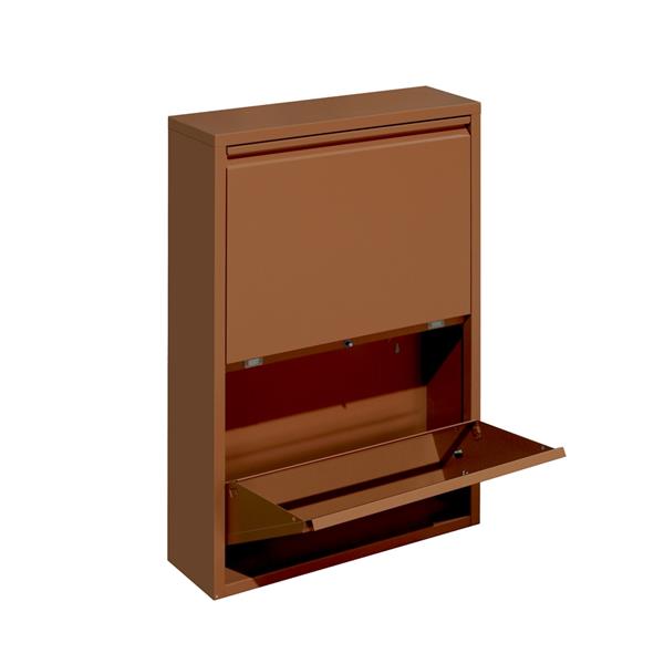 Scarpiera metallo 2 ante 50,5x15,2x74,2 cm mattone - Emy