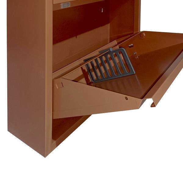 Scarpiera metallo 2 ante 50,5x15,2x74,2 cm mattone - Emy