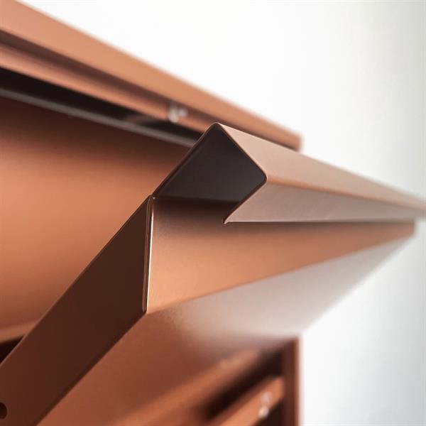 Scarpiera metallo 2 ante 80,0 x 14,2 x 70,5 cm mattone - Emy