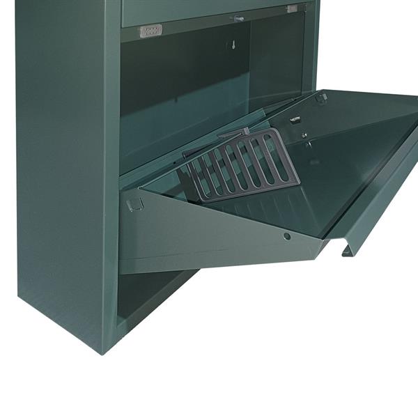 Scarpiera 2 ante in metallo verde 50,5x15,2x74,2 cm - Emy