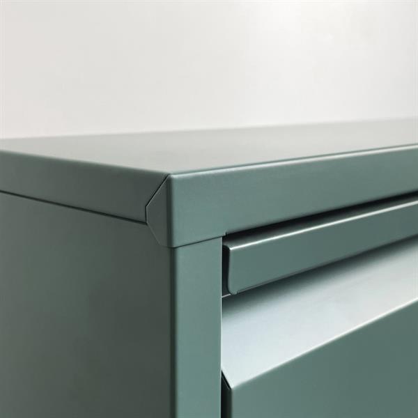 Scarpiera 2 ante in metallo verde 80,0 x 14,2 x 70,5 cm - Emy