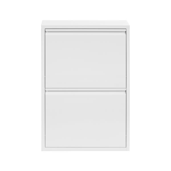 Scarpiera salvaspazio in metallo bianco 50,5x15,2x74,2 cm - Emy