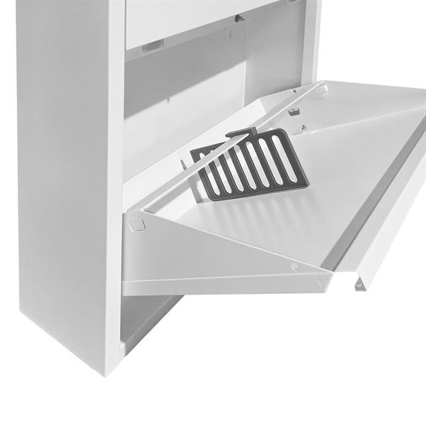 Scarpiera salvaspazio in metallo bianco 50,5x15,2x74,2 cm - Emy