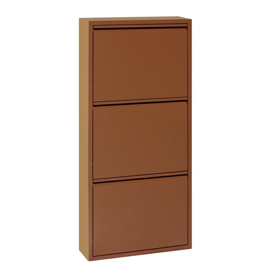Scarpiera in metallo 3 ante mattone 50,5x15,2x109,1 cm - Emy