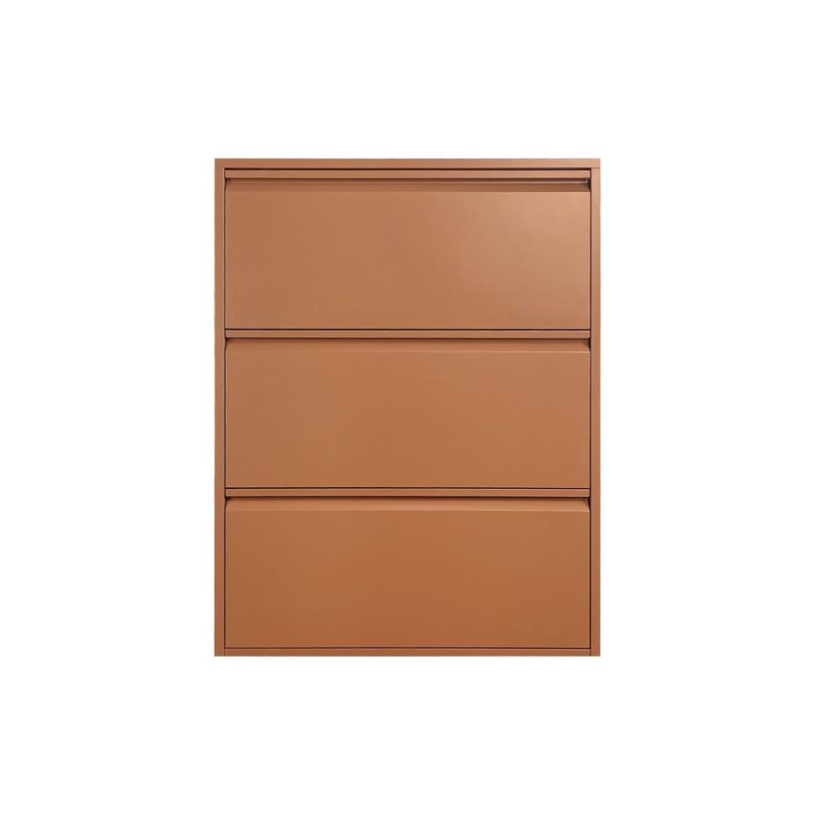 Scarpiera in metallo 3 ante mattone 80x14,2x103,2 cm - Emy | Brigros