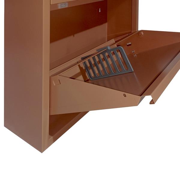 Scarpiera in metallo 3 ante mattone 50,5x15,2x109,1 cm - Emy