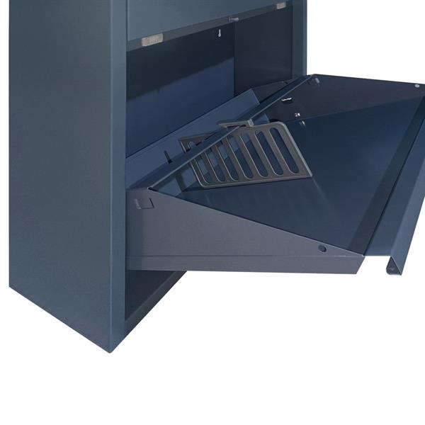 Scarpiera slim 3 ante 50,5x15,2x109,1 cm in metallo ceruleo - Emy