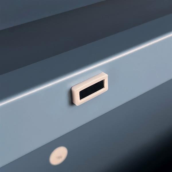 Scarpiera slim 3 ante 80x14,2x103,2 cm in metallo ceruleo - Emy