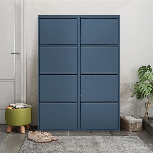Scarpiera slim 50,5x15,2x144 cm in metallo ceruleo - Emy