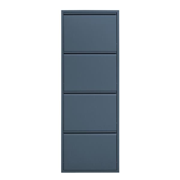 Scarpiera slim 50,5x15,2x144 cm in metallo ceruleo - Emy