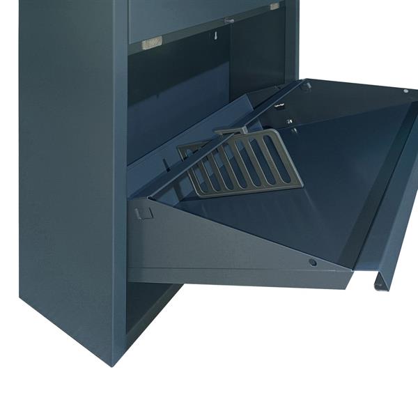 Scarpiera slim 50,5x15,2x144 cm in metallo ceruleo - Emy