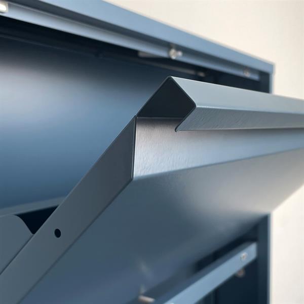 Scarpiera slim 80x14,2x136 cm in metallo ceruleo - Emy