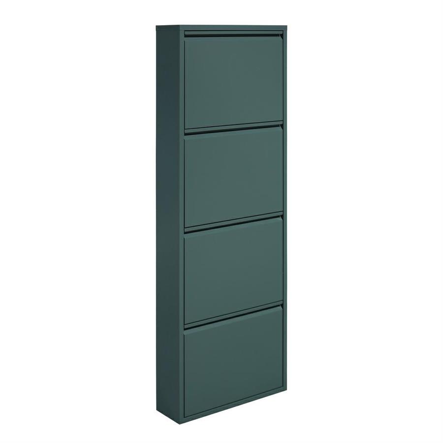 Scarpiera 4 ante 50,5x15,2x144 cm in metallo verde - Emy