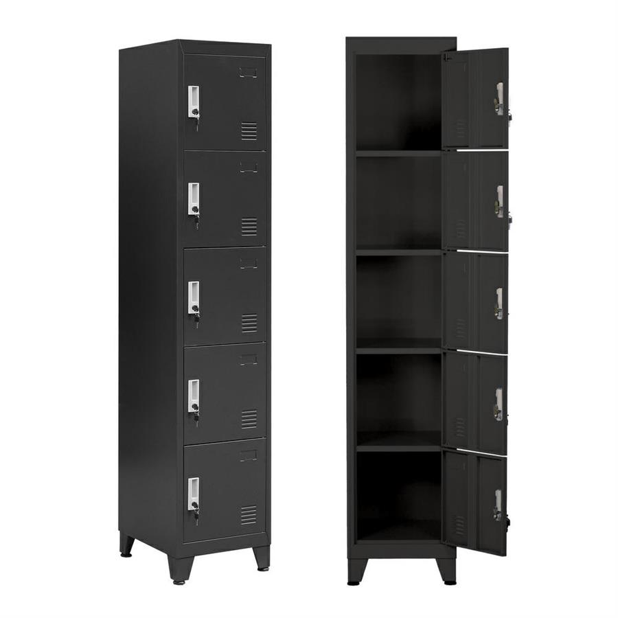 Armadio metallo con 5 ante 38x45x190 colore nero