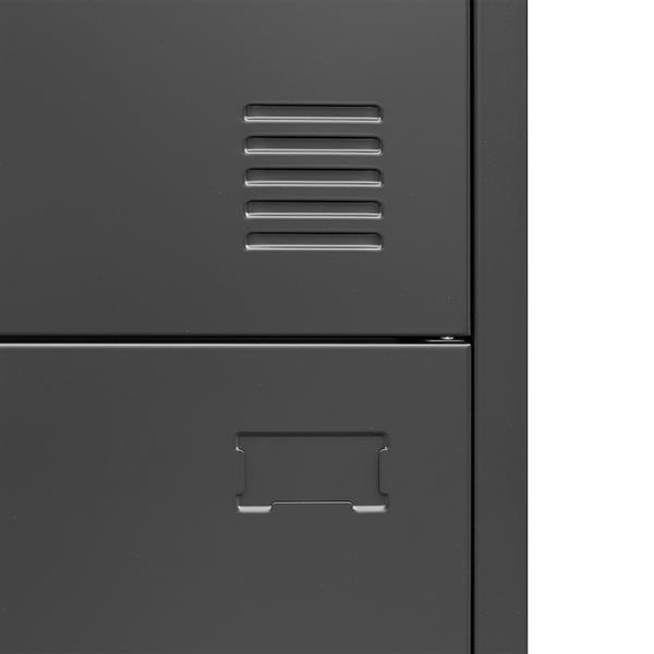 Armadio metallo con 5 ante 38x45x190 colore nero