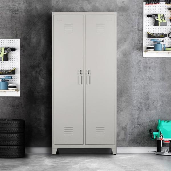 Armadio metallo sporco pulito grigio 85x50x190 cm