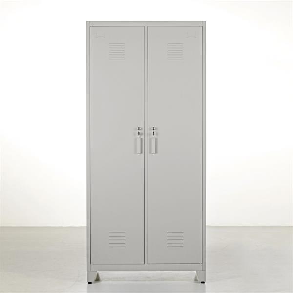 Armadio metallo sporco pulito grigio 85x50x190 cm