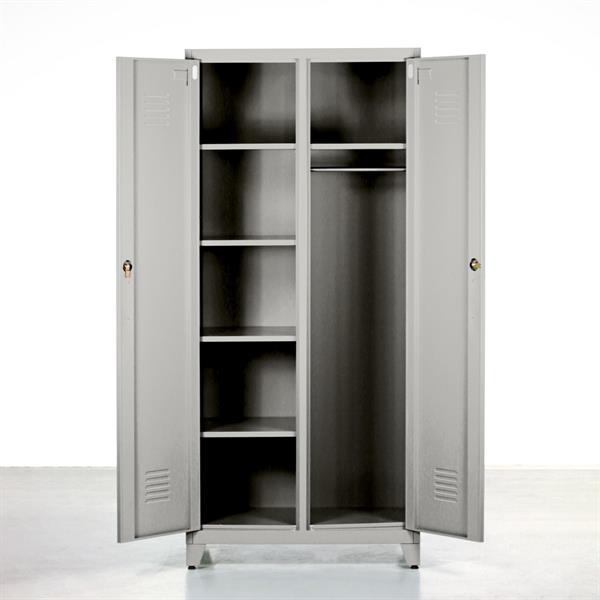 Armadio metallo sporco pulito grigio 85x50x190 cm