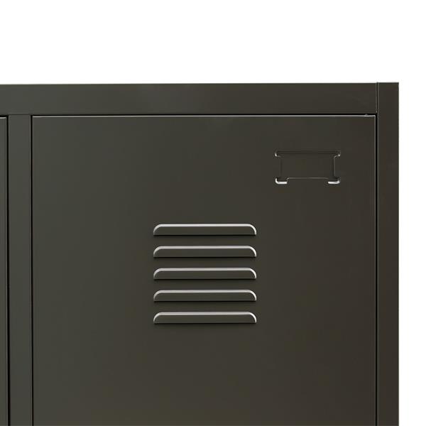 Armadio metallico 2 ante con divisorio sporco pulito nero 85x50x190 cm