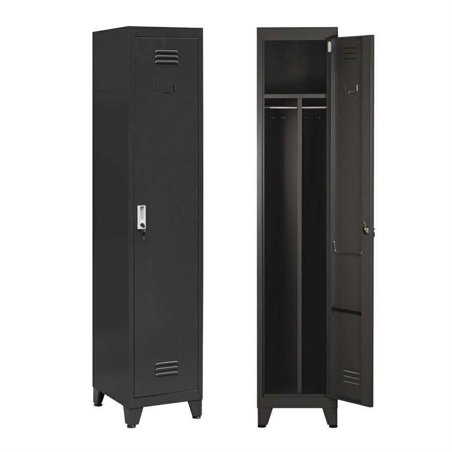 Armadietto metallo sporco pulito nero 38x45x190 cm