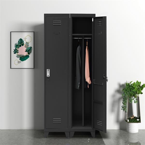 Armadietto metallo sporco pulito nero 38x45x190 cm