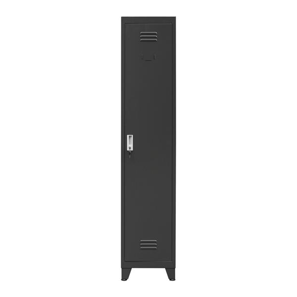 Armadietto metallo sporco pulito nero 38x45x190 cm