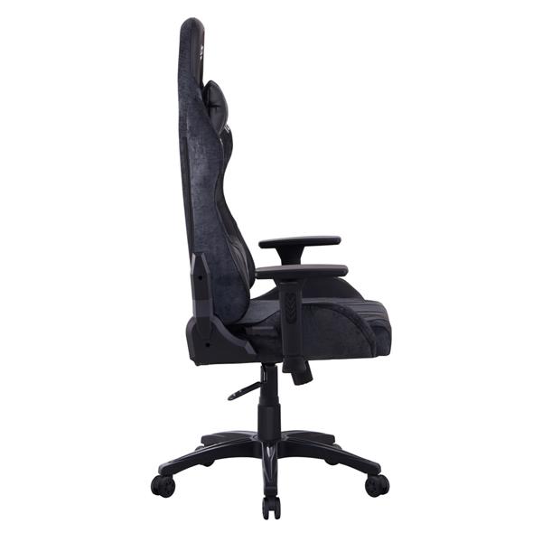 Sedia da gamer gialla e nera in PU con braccioli - Flyco