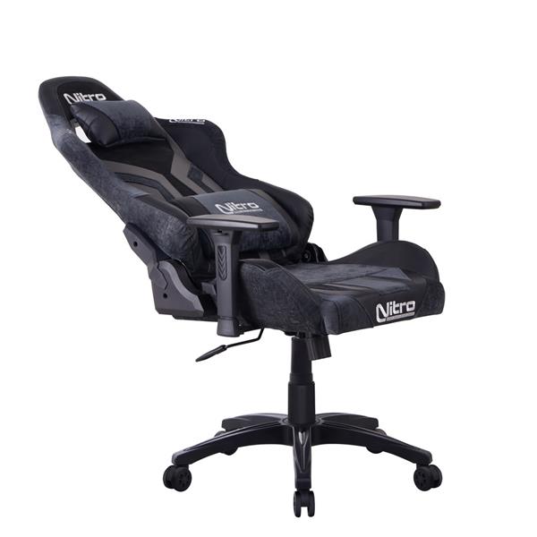Poltrona gaming reclinabile a 155 gradi grigio e nera - Flyco