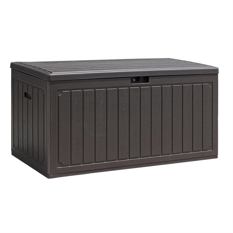 Baule da giardino 113x58x58 cm in resina HDPE marrone - Andy
