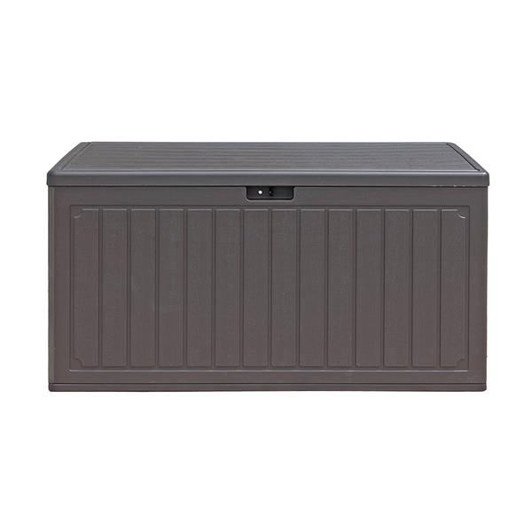 Baule contenitore da giardino in resina marrone 113x58x58 cm - Andy
