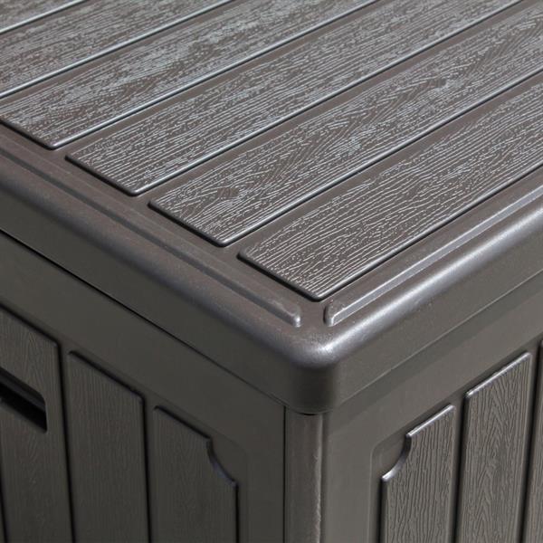 Baule da giardino 113x58x58 cm in resina HDPE marrone - Andy
